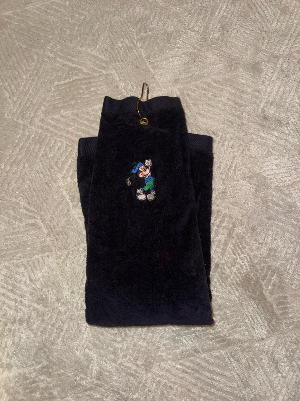 Embroidered Mickey Mouse Black golf towel